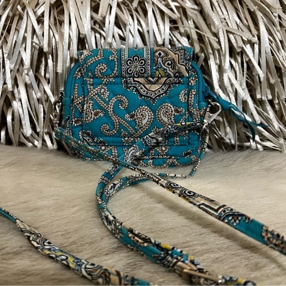 VERA BRADLEY Totally Turq Little Hip Bag Crossbody Belt Bag Brown Medallions - Picture 5 of 14